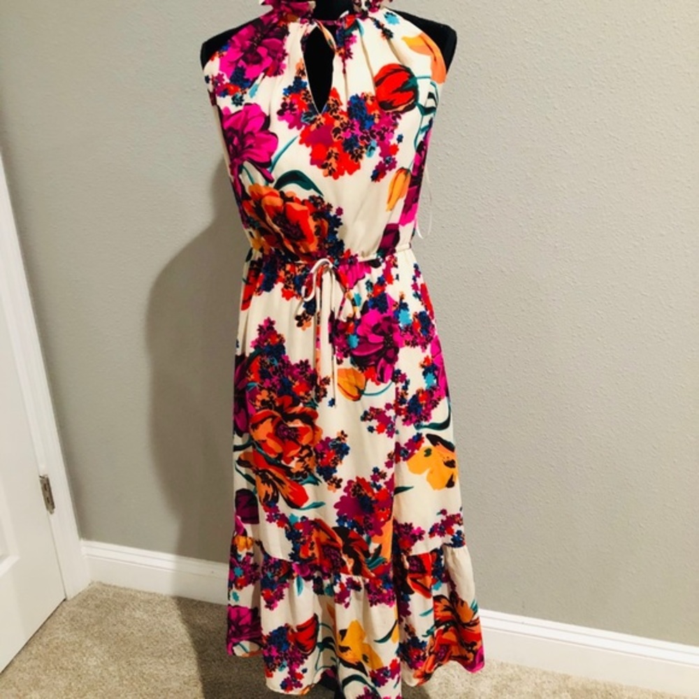 Free Press Floral Halter Dress